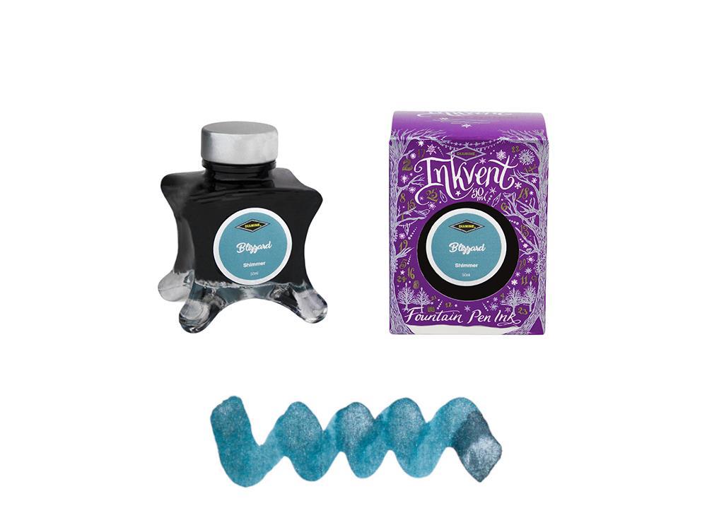 Diamine Tintenfass Blizzard Ink Vent Purple, 50ml, Shimmer, Bleu