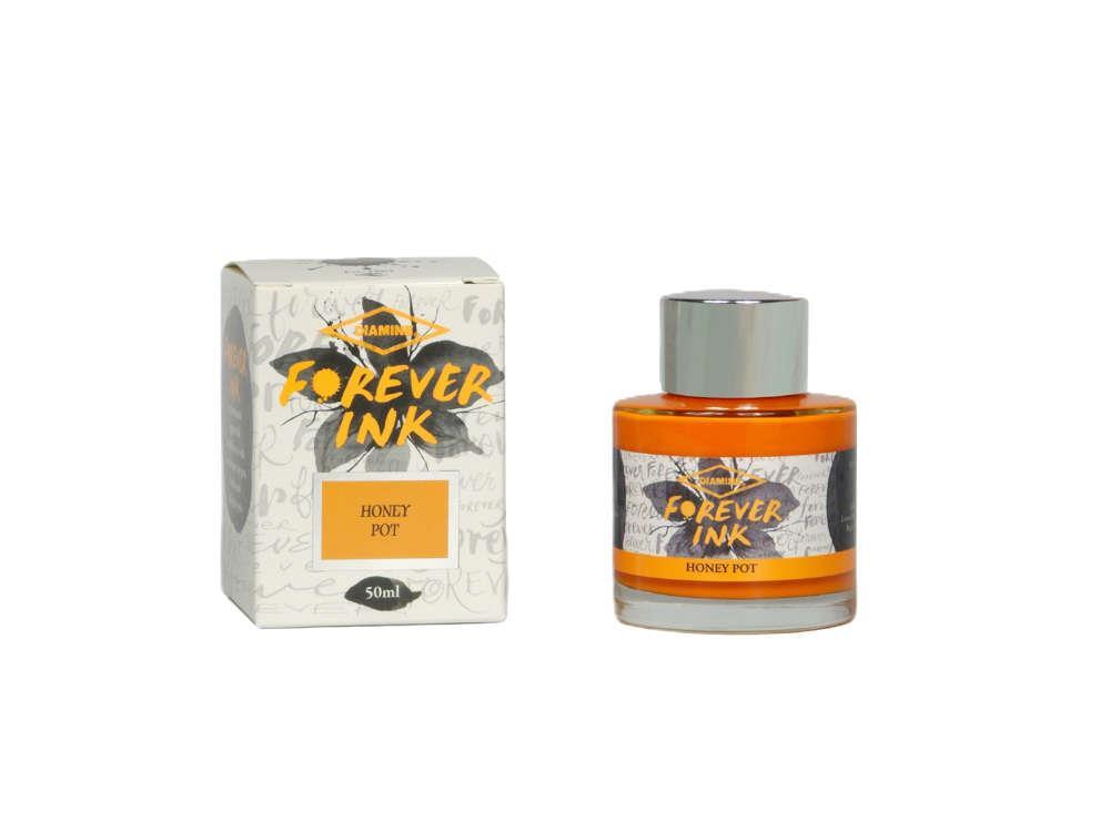 Diamine Forever Ink Collection Tintenfass- Permanente Tinte Honey Pot, Orange