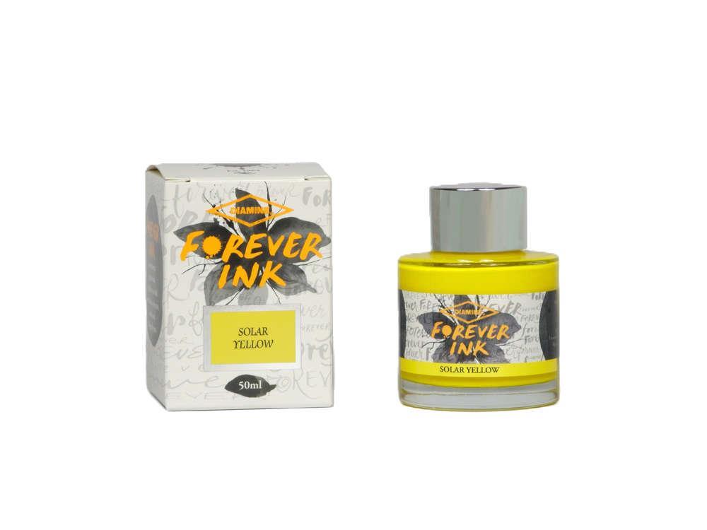 Diamine Forever Ink Collection Tintenfass- Permanente Tinte Solar Yellow, Gelb