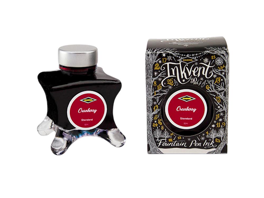 Diamine Ink Vent Black Standard Cranberry Tintenfass, 50ml, Rot,