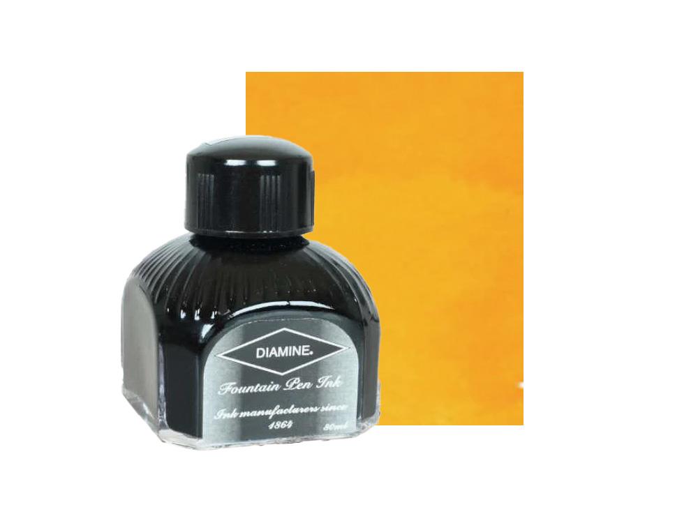 Diamine Tintenfass Sunshine Yellow, 80ml., Italianische Glass Flasche