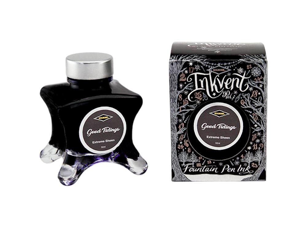 Diamine Ink Vent Black Extreme Sheen Good Tidings Tintenfass, 50ml, Grau