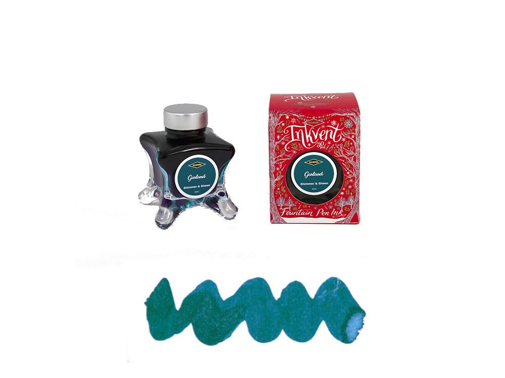 Diamine Garland Ink Vent Red Tintenfass, 50ml, Grün, Glas