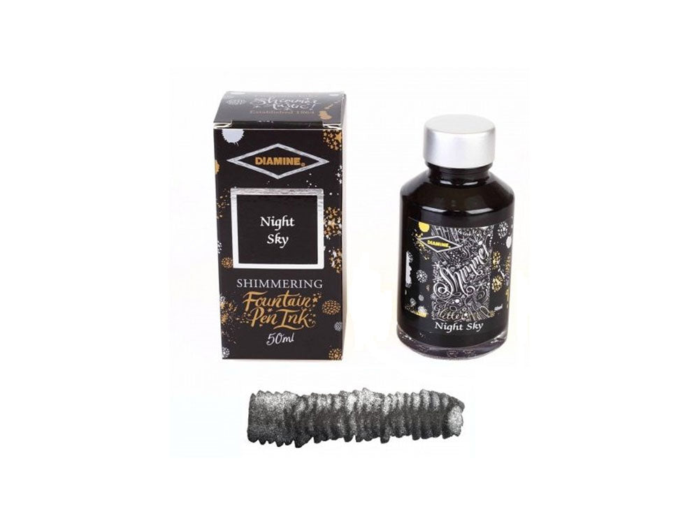 Diamine Shimmering Night Sky Tintenfass, 50ml, Glass