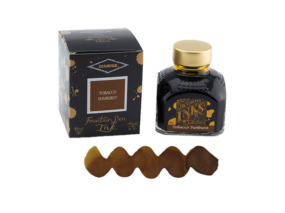 Diamine Tobacco Sunburst Tintenfass, 80ml., Glass