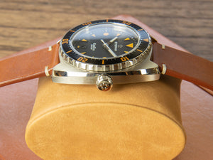 Eterna Super KonTiki Automatik Uhr, SW 200-1, Schwarz, Lederband