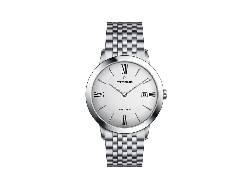 Eterna Eternity Lady Quartz Uhr, ETA 955.112, 40mm, Silber, 2711.41.12.1745