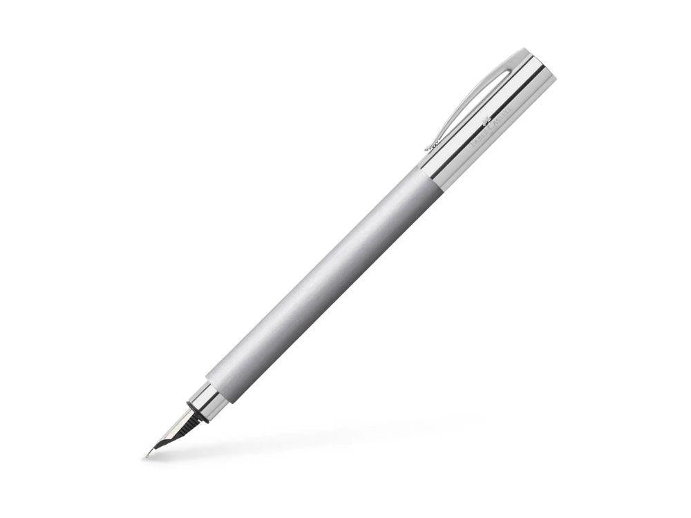 Faber-Castell Ambition Füllfederhalter, Edelstahl mittel, 148390