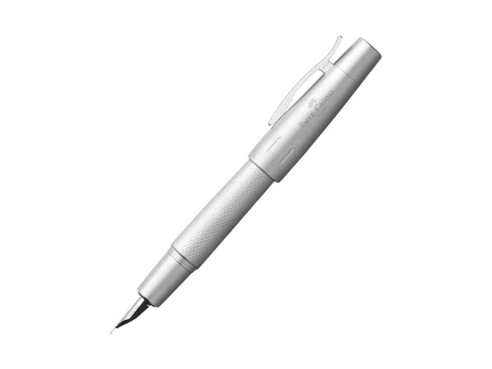 Faber-Castell E-Motion Pure Silver Füllfeder, Silber, 148670