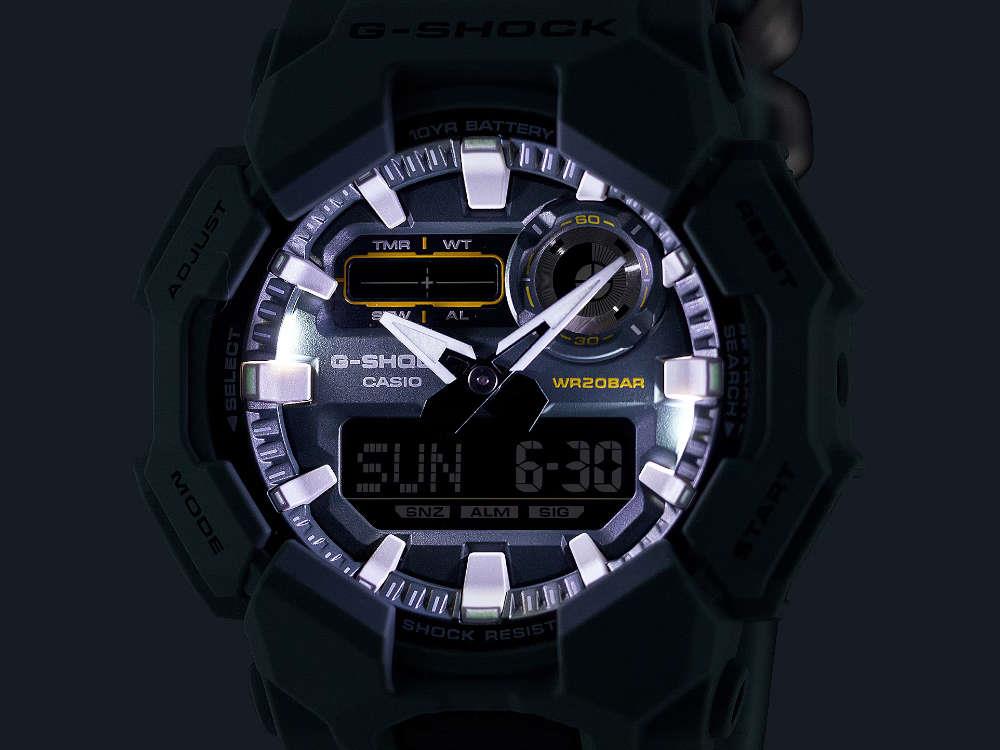 G-SHOCK Casio Classic Quartz Uhr, Biobasiertes Harz, Grün, 52 mm, GA-010CE-2AER