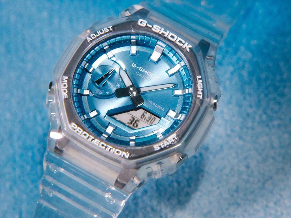 G-SHOCK Casio Classic Bright Metallic Quartz Uhr, Blau, GA-2100BM-7A2ER