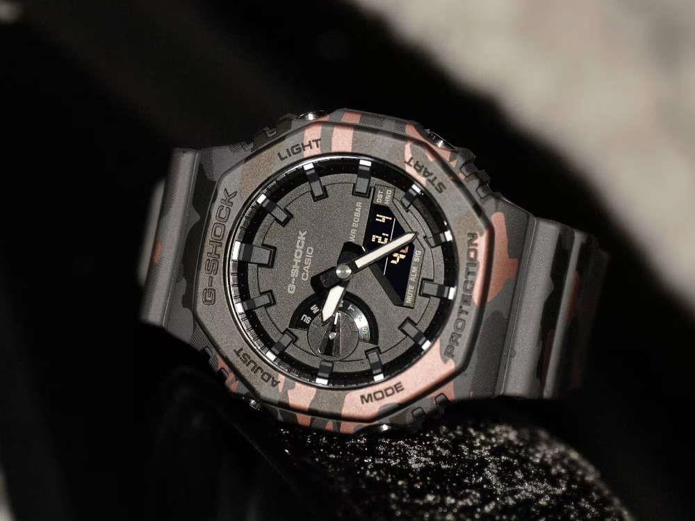 G-SHOCK Casio Trend Quartz Uhr, Schwarz, 48.5 × 45.4mm, GA-2100CM-8AER