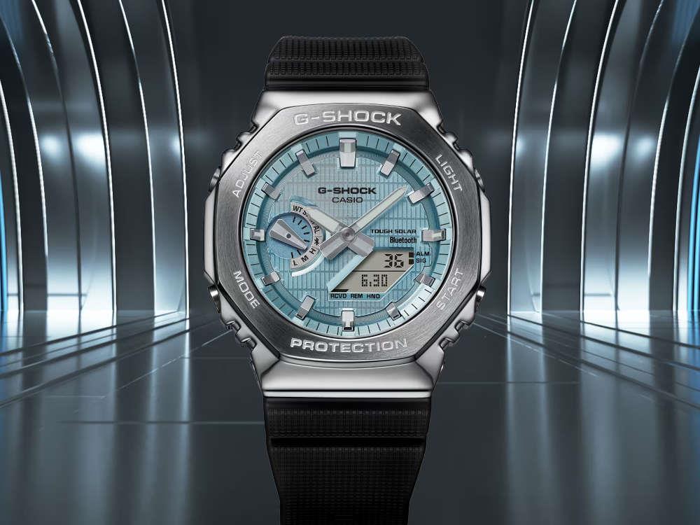 G-SHOCK Casio G-Steel Quartz Uhr, Blau, 49.3mm × 44.4mm, GBM-2100A-1A2ER