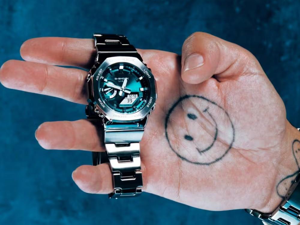 G-SHOCK Casio Classic Quartz Uhr, Grün, 49.3mm × 44.4mm, GM-2110D-3A1ER