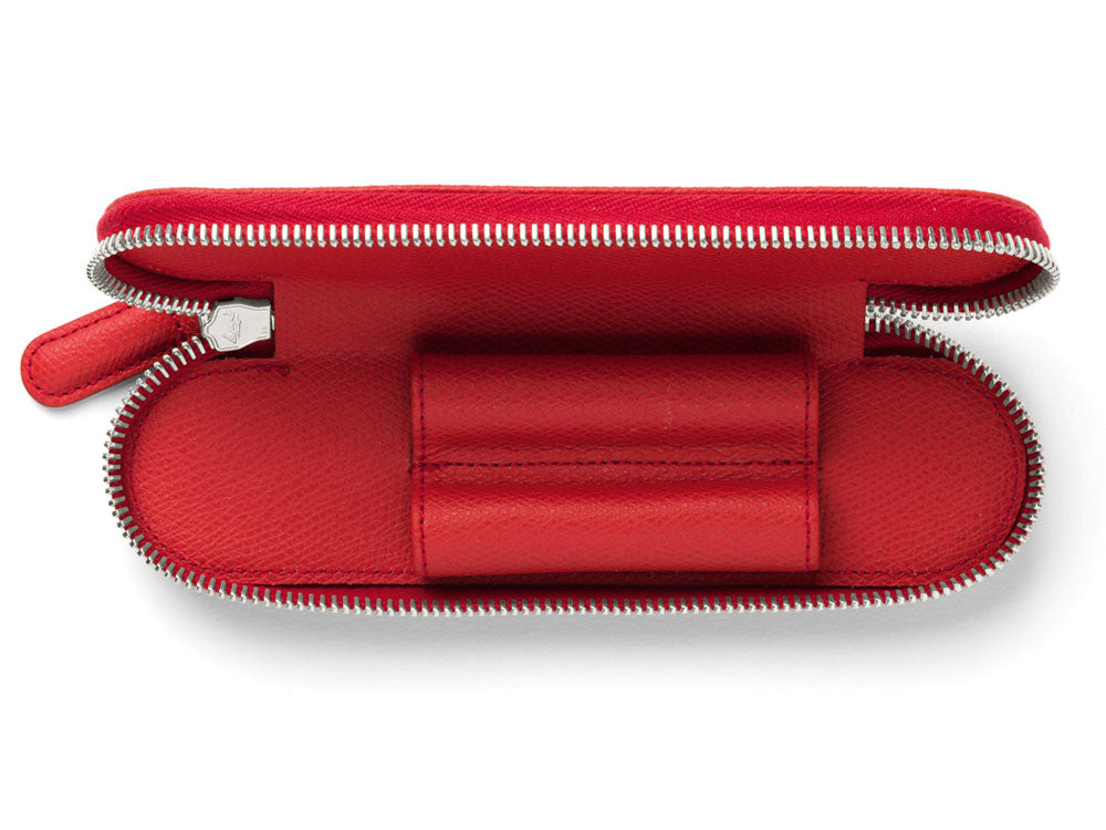 Graf von Faber-Castell Accessoires Etui Epsom, Leder, Der Reißverschluss, Rot
