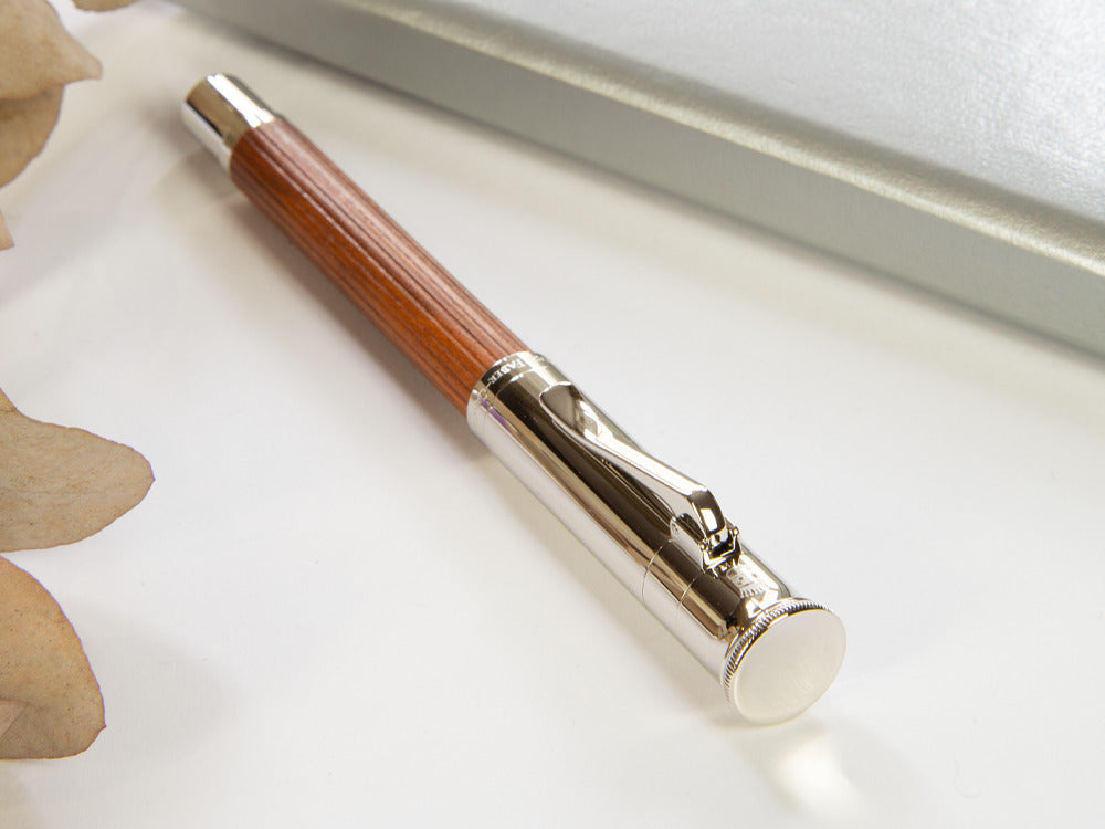 Graf von Faber-Castell Classic Roller, Pernambuk-Holz, Platinierte, 145510