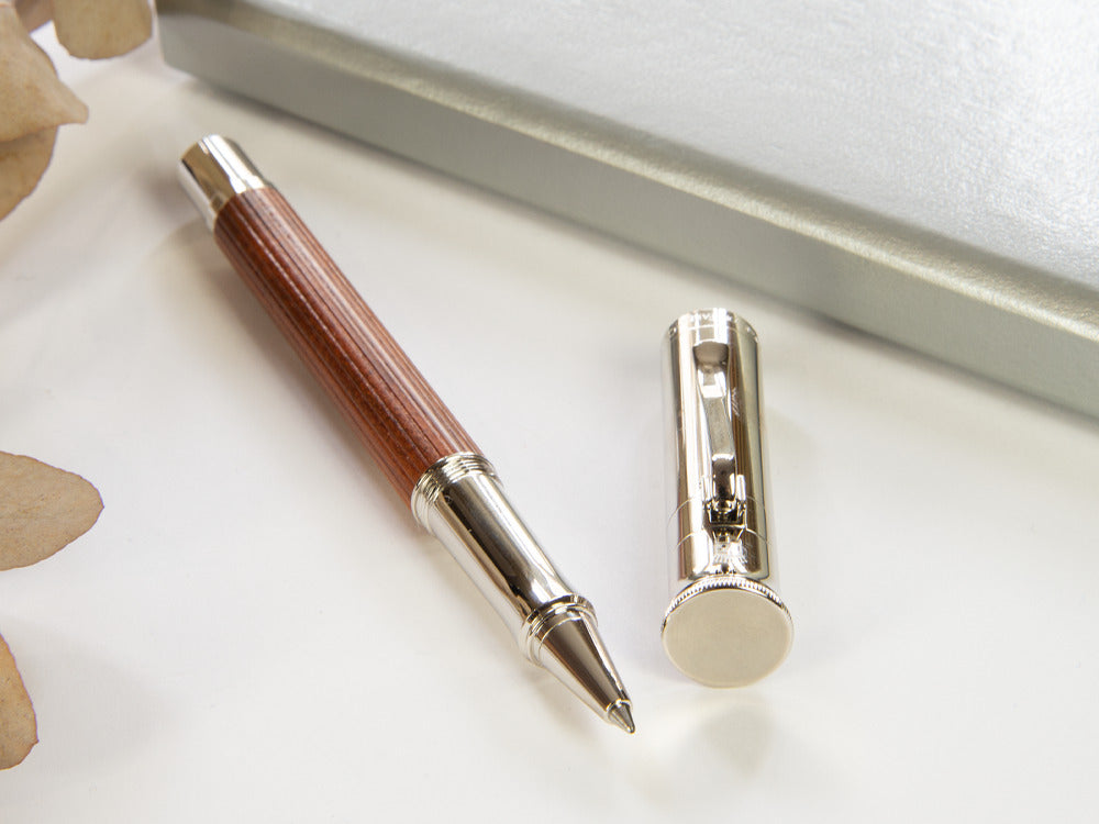 Graf von Faber-Castell Classic Roller, Pernambuk-Holz, Platinierte, 145510