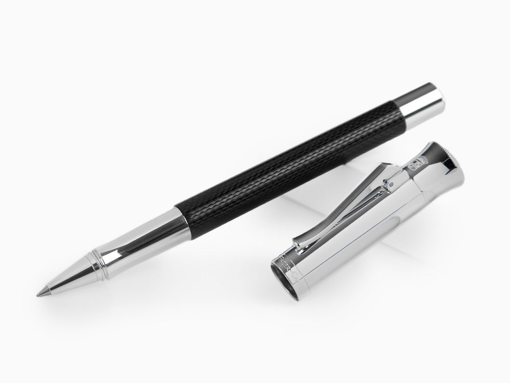 Graf von Faber-Castell Guilloche Roller, Edelharz, Schwarz, 146510