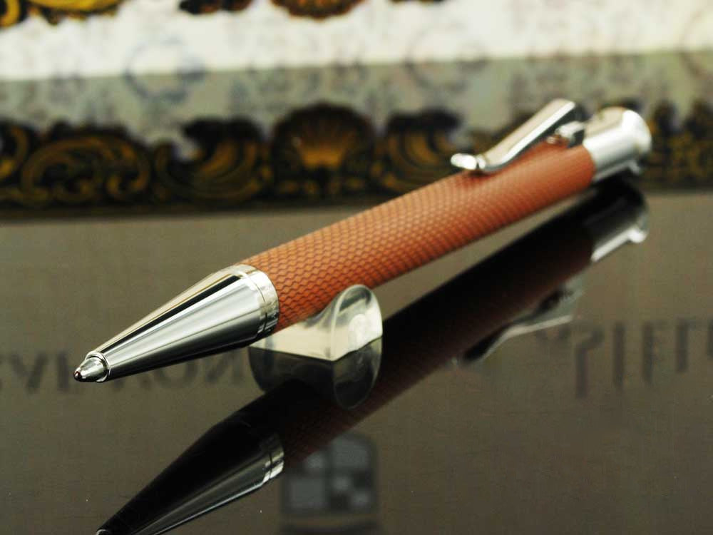 Graf von Faber-Castell Guilloche Kugelschreiber, Edelharz, Kognak