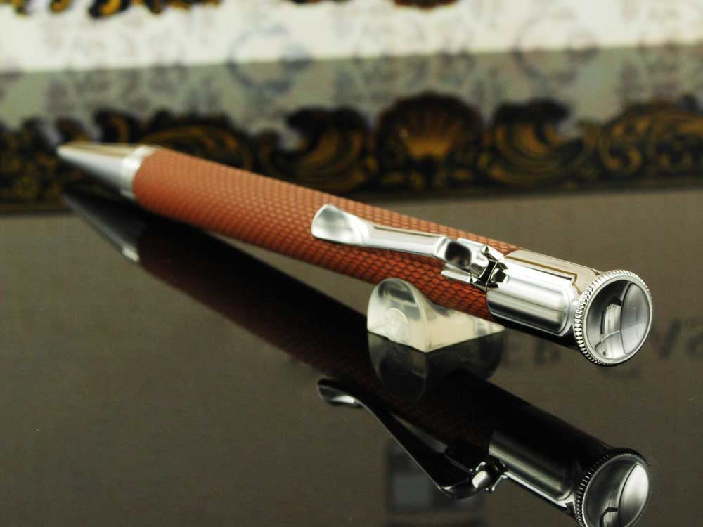 Graf von Faber-Castell Guilloche Kugelschreiber, Edelharz, Kognak