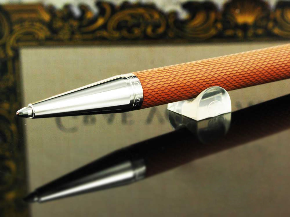 Graf von Faber-Castell Guilloche Kugelschreiber, Edelharz, Kognak