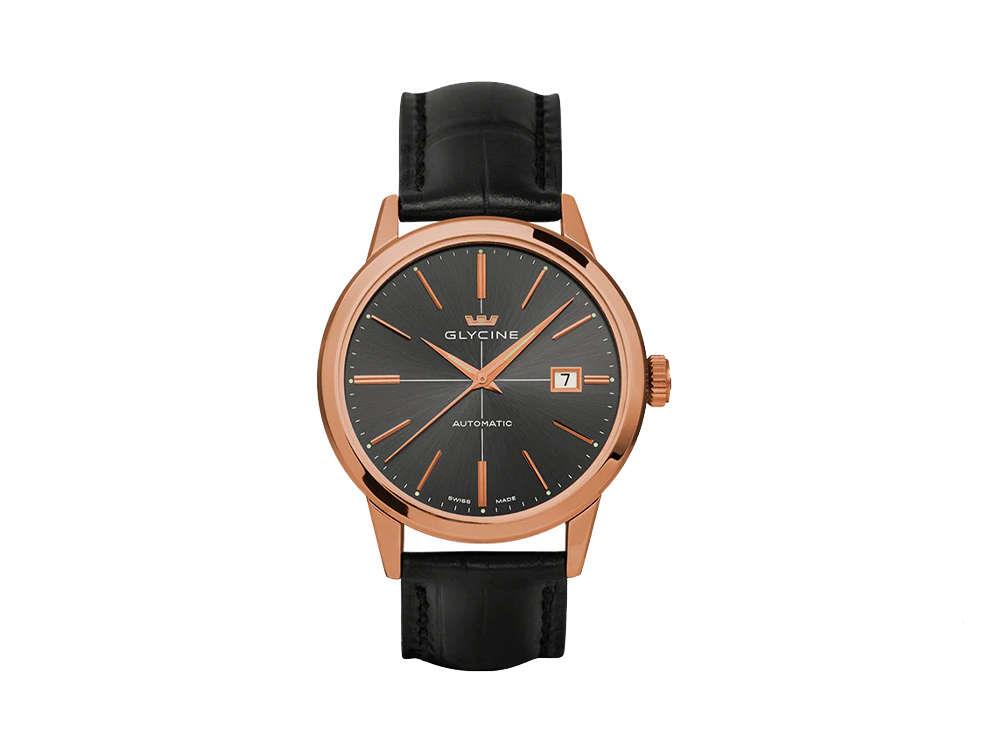 Glycine Classic Automatik Uhr, GL 224, Gold, 3910.29-LBK9