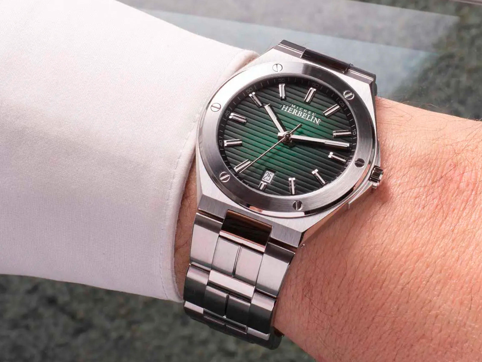 Herbelin Cap Camarat Quartz Uhr, Grün, 40.5 mm, 12245B16