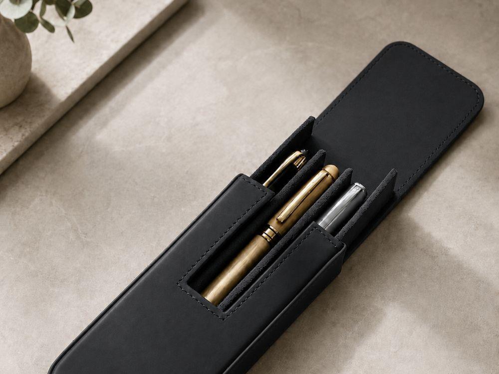 Iguana Stifteetui Schwarz für 3 Schreibaufgaben, PEN-CASE-BLACK-3