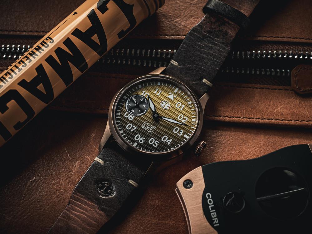 Indie Watch Swell Automatik Uhr, PVD Bronze, Gelb, 42 mm, 257BB