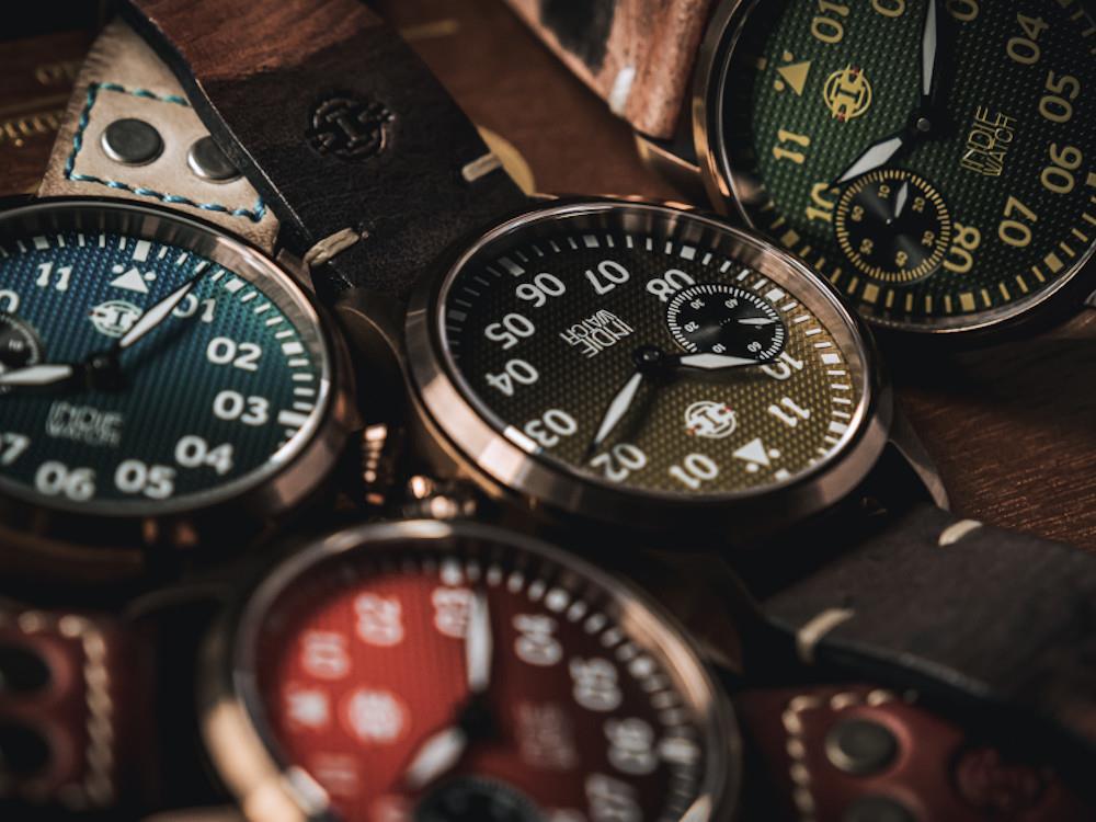 Indie Watch Swell Automatik Uhr, PVD Bronze, Grün, 42 mm, 257GB