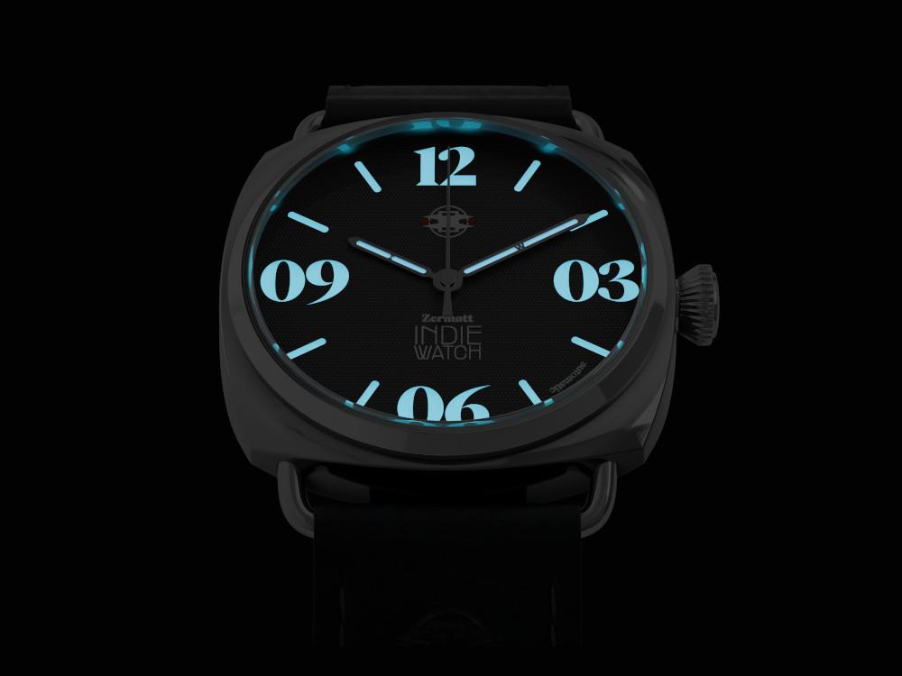 Indie Watch Zermatt Automatik Uhr, Schwarz, 44 mm, 31B
