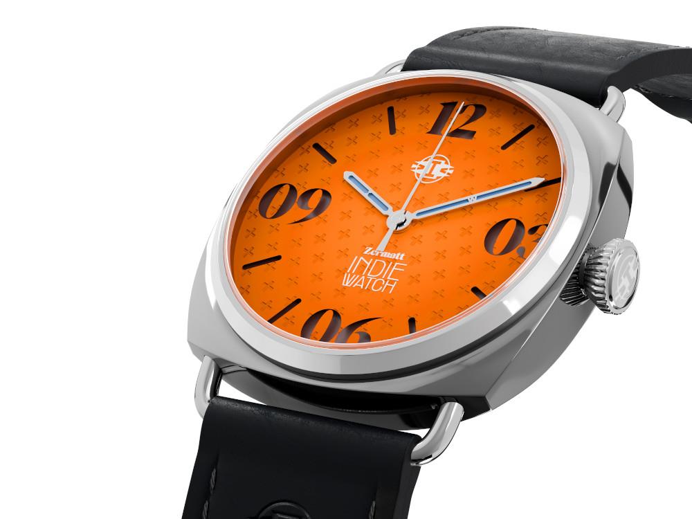 Indie Watch Zermatt Automatik Uhr, Orange, 44 mm, 31K