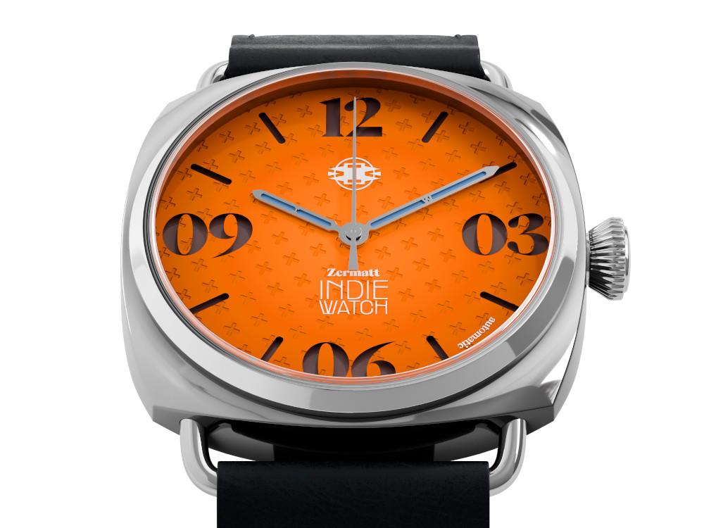 Indie Watch Zermatt Automatik Uhr, Orange, 44 mm, 31K