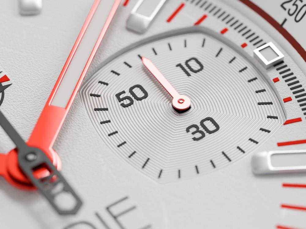 Indie Watch Strum Quartz Uhr, Weiss, 42 mm, Chronograph, 521R