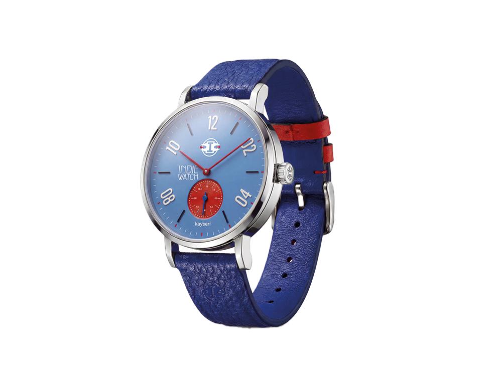 Indie Watch Kayseri Quartz Uhr, Edelstahl 316L , Blau, 38 mm, 76X
