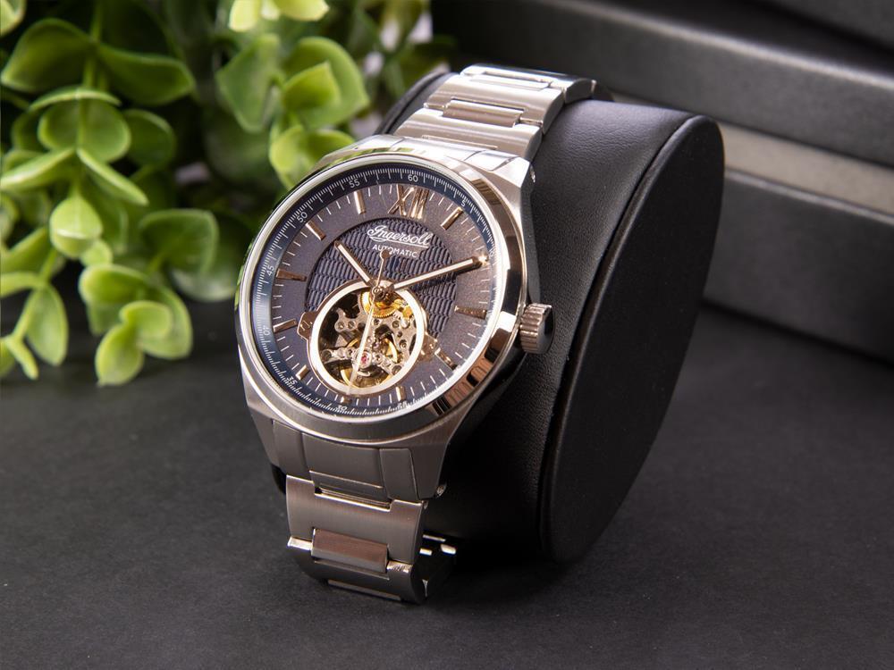 Ingersoll Shelby Automatik Uhr, Edelstahl 316L, 44 mm, Blau, I10902