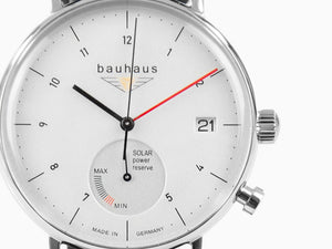 Bauhaus Quartz Uhr, Silber, 41 mm, Tag, 2112-1