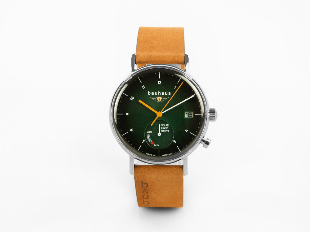Bauhaus Quartz Uhr, Grün, 41 mm, Tag, 2112-4
