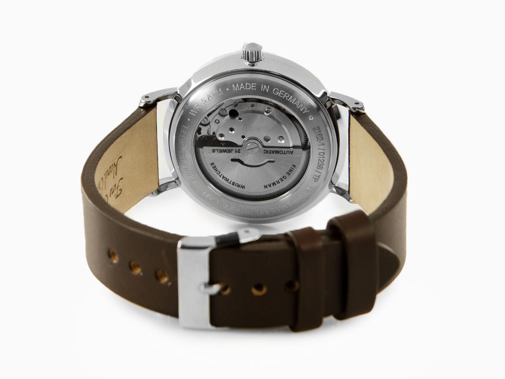 Bauhaus Automatik Uhr, Weiss, 41 mm, Tag und Datum, 2162-1