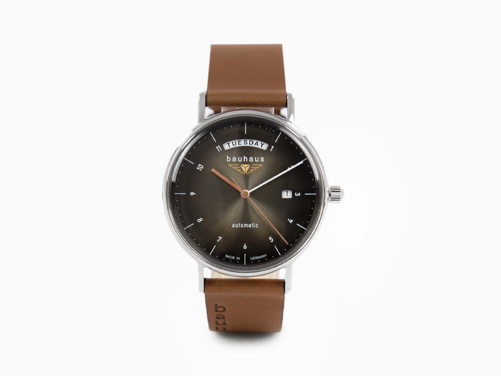 Bauhaus Automatik Uhr, Schwarz, 41 mm, Tag und Datum, 2162-2