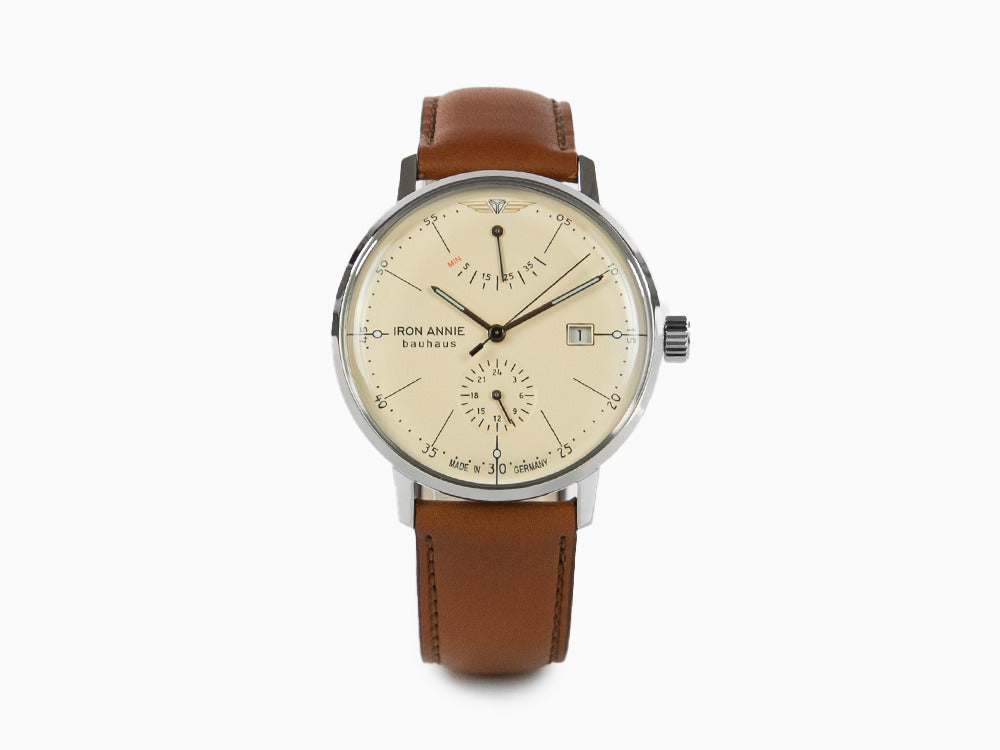 Iron Annie Bauhaus Automatik Uhr, Beige, 41 mm, Tag, 5060-5