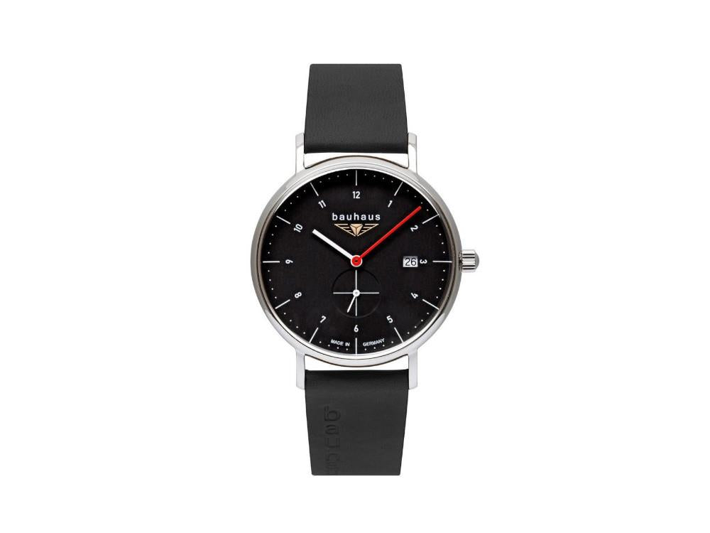 Bauhaus Quartz Uhr, Schwarz, 41 mm, Tag, 2130-2
