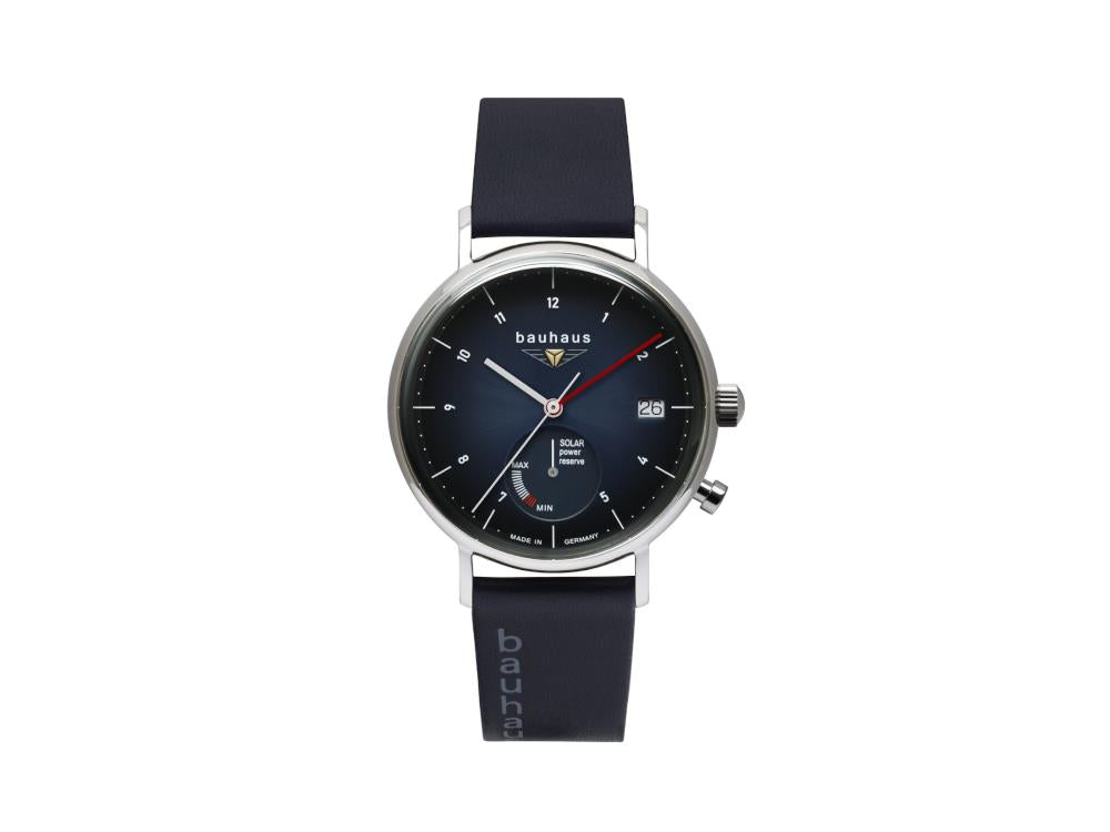 Bauhaus Quartz Uhr, Blau, 41 mm, Tag, 2112-3