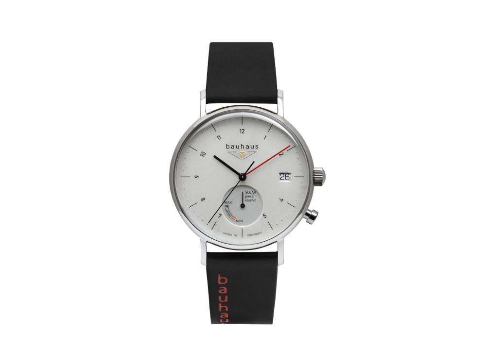 Bauhaus Quartz Uhr, Silber, 41 mm, Tag, 2112-1