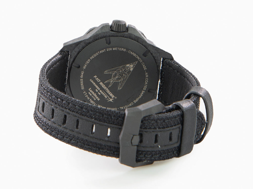 Luminox Air F-117 Nighthawk Quartz Uhr, CARBONOX, Schwarz, 44mm, 20atm, XA.6441