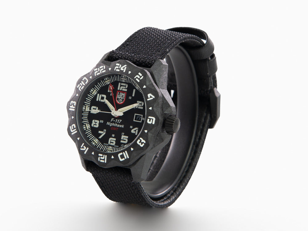 Luminox Air F-117 Nighthawk Quartz Uhr, CARBONOX, Schwarz, 44mm, 20atm, XA.6441