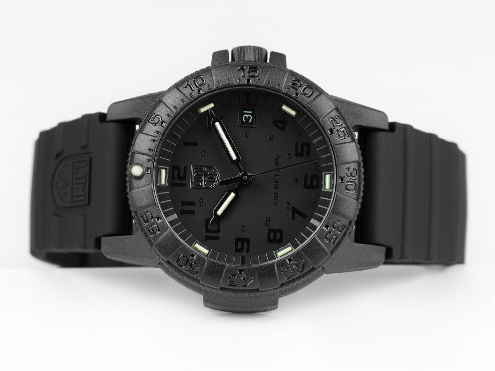 Luminox Leatherback Sea Turtle Quartz Uhr, Schwarz, Kohlenstoff, 39mm, 10 atm