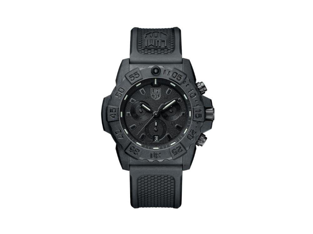 Luminox Sea Navy Seal Chronograph 3580 Serie Quartz Uhr, Schwarz, XS.3581.BO