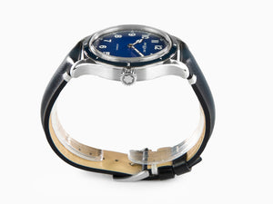 Montblanc 1858 Automatik Uhr, Blau, 40 mm, Lederband, 126758