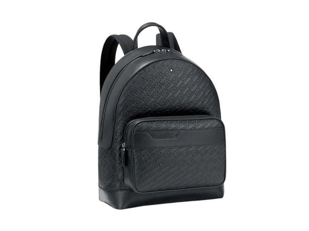 Montblanc M Gram 4810 Rucksack, Leder, Leder, Schwarz, 128618